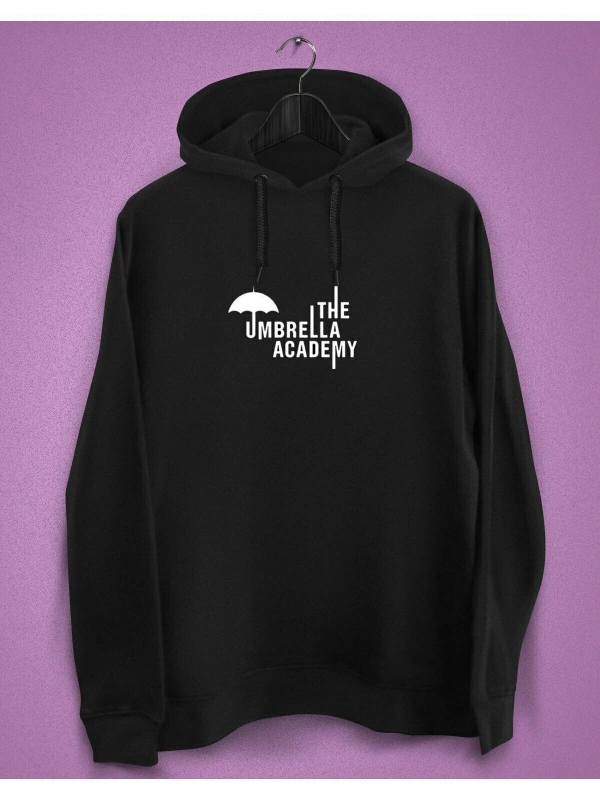 IvırZıvır----Unisex Siyah The Umbrella Academy Baskılı Sweatshirt