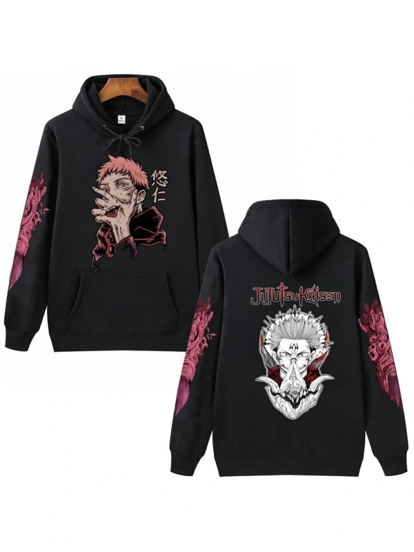 Jujutsu Kaisen Unisex Anime Hoodie 15081 Siyah