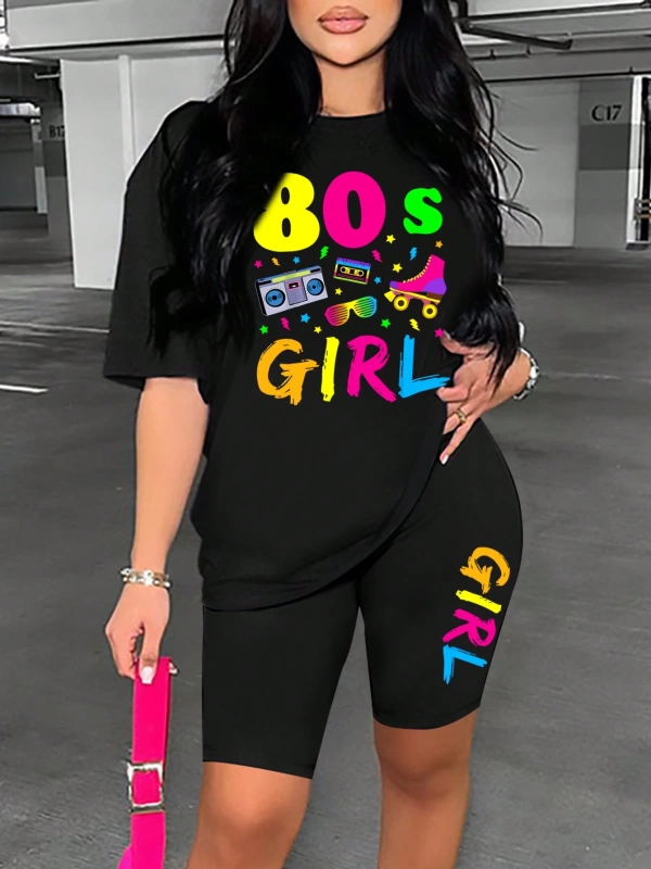 Kadın 2Lİ TAKIM OVERSİZE Trend T-shirt Şort Model 4927