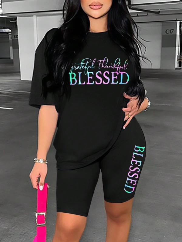 Kadın 2Lİ TAKIM OVERSİZE Trend T-shirt Şort Model 4930