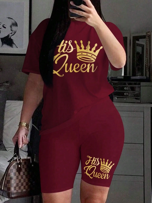 Kadın 2Lİ TAKIM OVERSİZE Trend T-shirt Şort Model 4937
