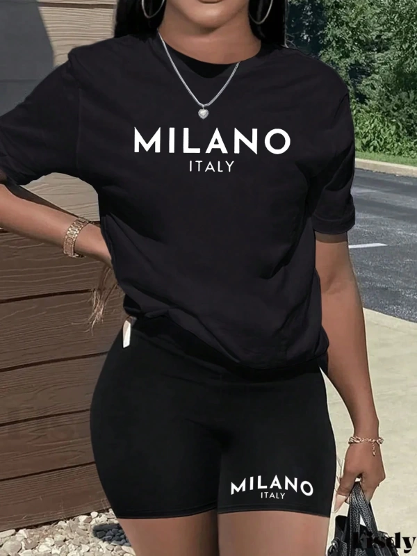 Kadın 2Lİ TAKIM OVERSİZE Trend T-shirt Şort Model 4947