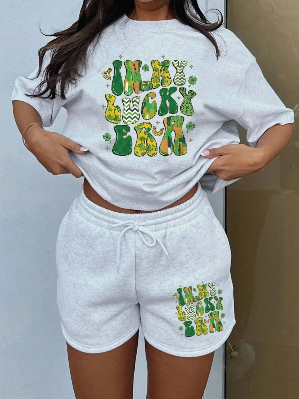 Kadın 2Lİ TAKIM OVERSİZE Trend T-shirt Şort Model 4958