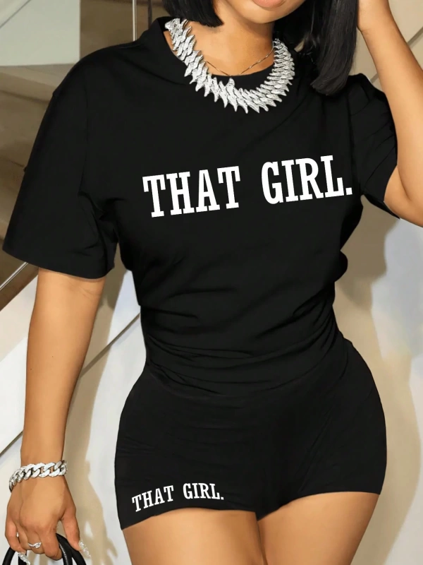 Kadın 2Lİ TAKIM OVERSİZE Trend T-shirt Şort Model 4968