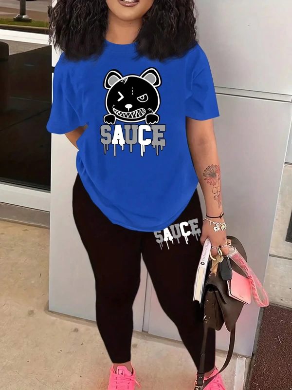 Kadın 2Lİ TAKIM OVERSİZE Trend T-shirt Şort Model 4982
