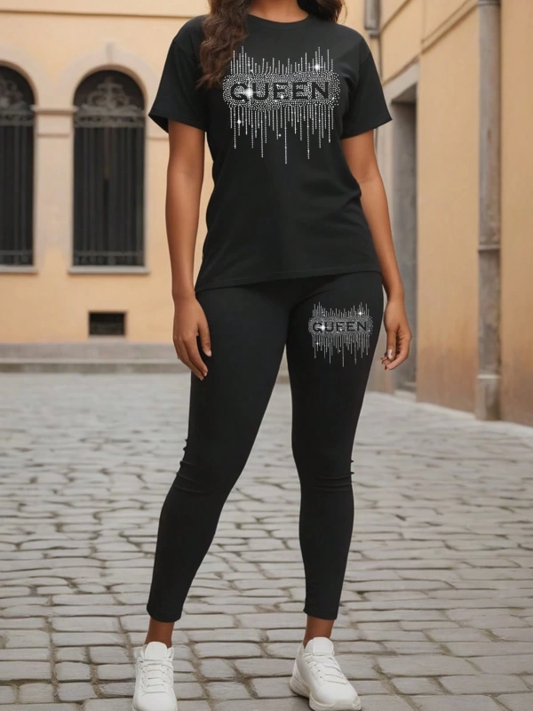 Kadın 2Lİ TAKIM OVERSİZE Trend T-shirt Şort Model 5019