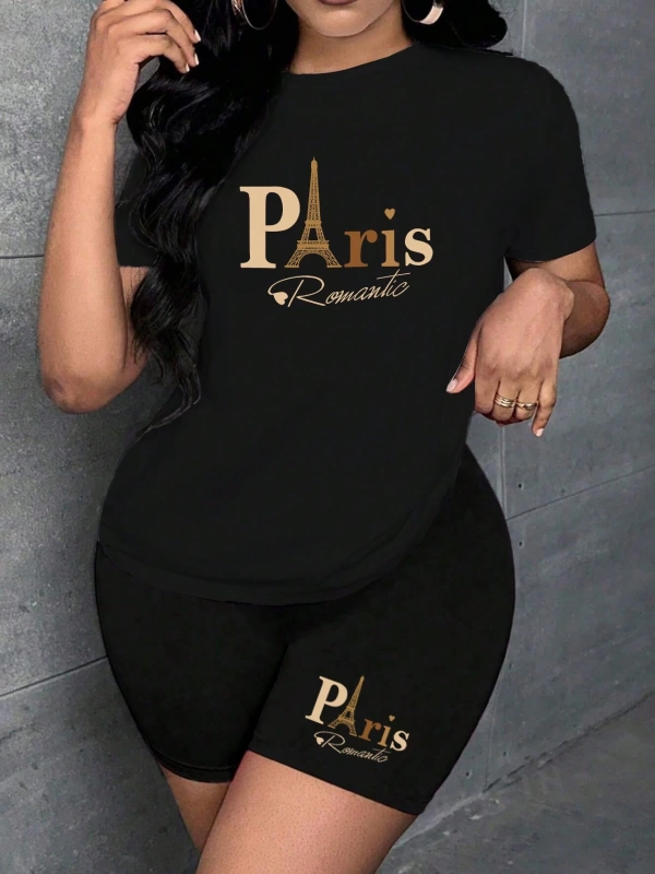 Kadın 2Lİ TAKIM OVERSİZE Trend T-shirt Şort Model 5092