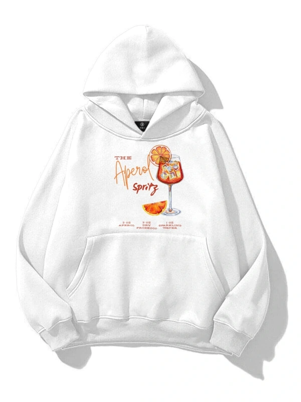 Kadın Aperol Spiritz Sweatshirt Beyaz