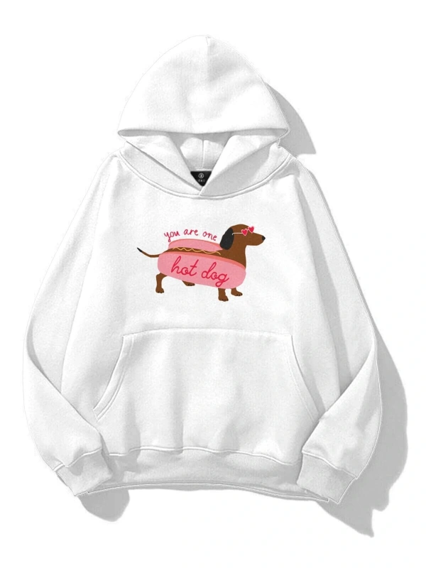 Kadın Hotdog Sweatshirt Beyaz