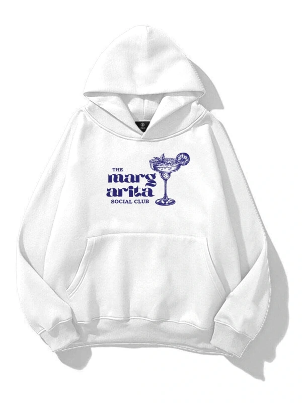 Kadın Margarita Social Club Sweatshirt Beyaz