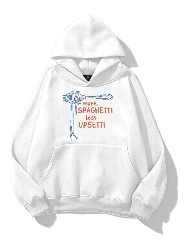 Kadın More Spaghetti Sweatshirt Beyaz