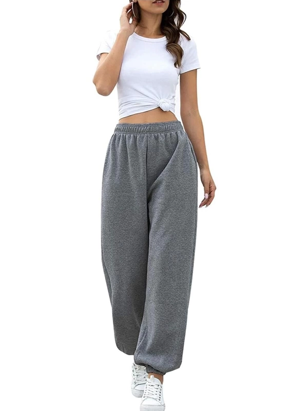 Kadın Siyah Jogger İki İplik Beli Lastikli Eşofman
