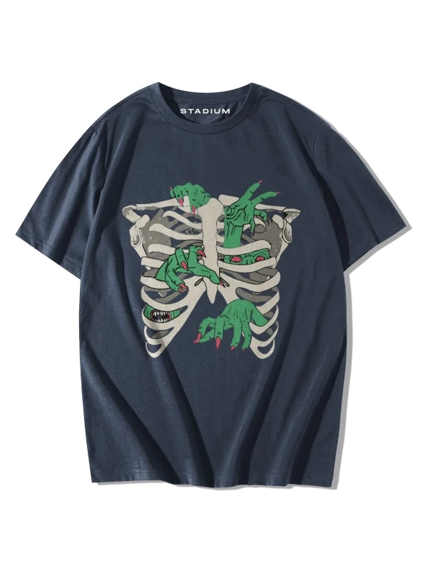 Kalp Kaburga Kaburga İskelet Streetwear 7