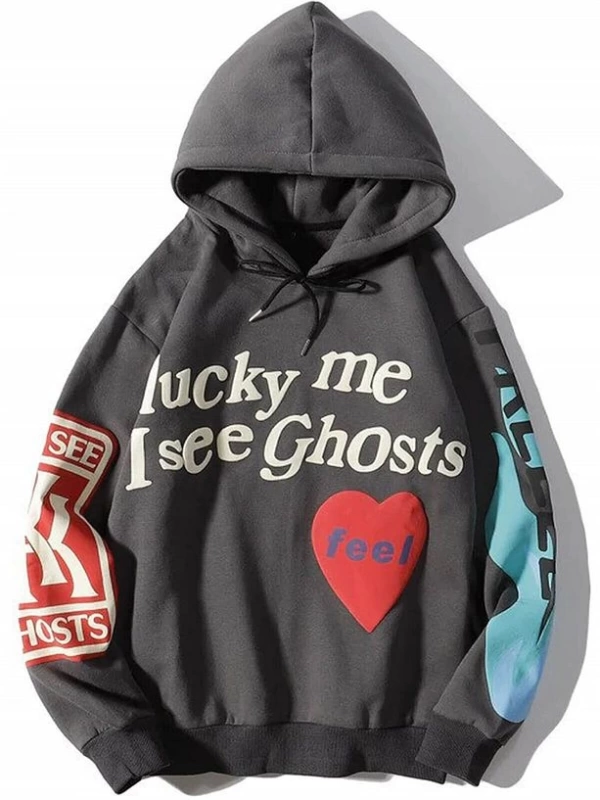 Kanye Oversıze Sweatshirt Hoodie Antasit Gri