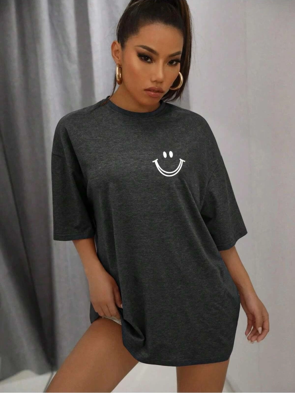 Karikatür ve Grafik tasarım Oversize T-shirt Cartoon/Letter serisi kod11