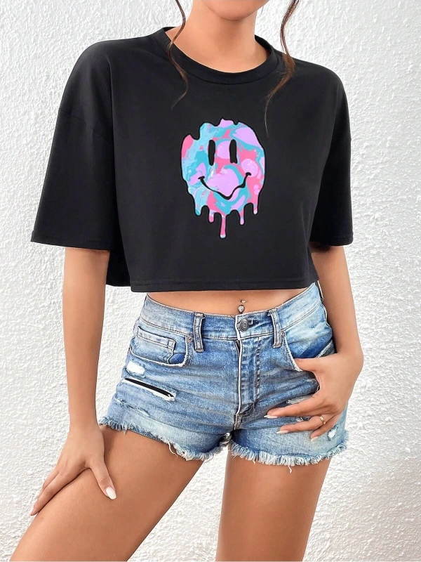 Karikatür ve Grafik tasarım Oversize T-shirt Cartoon/Letter serisi kod111