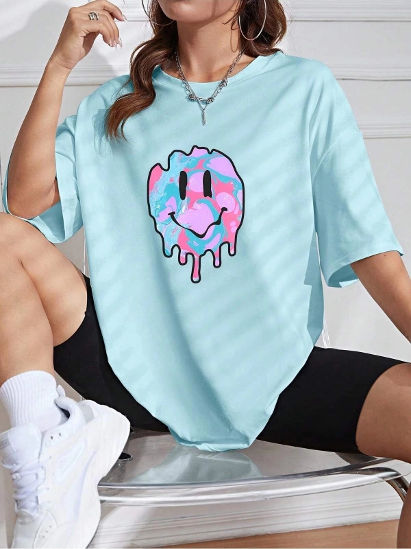Karikatür ve Grafik tasarım Oversize T-shirt Cartoon/Letter serisi kod118