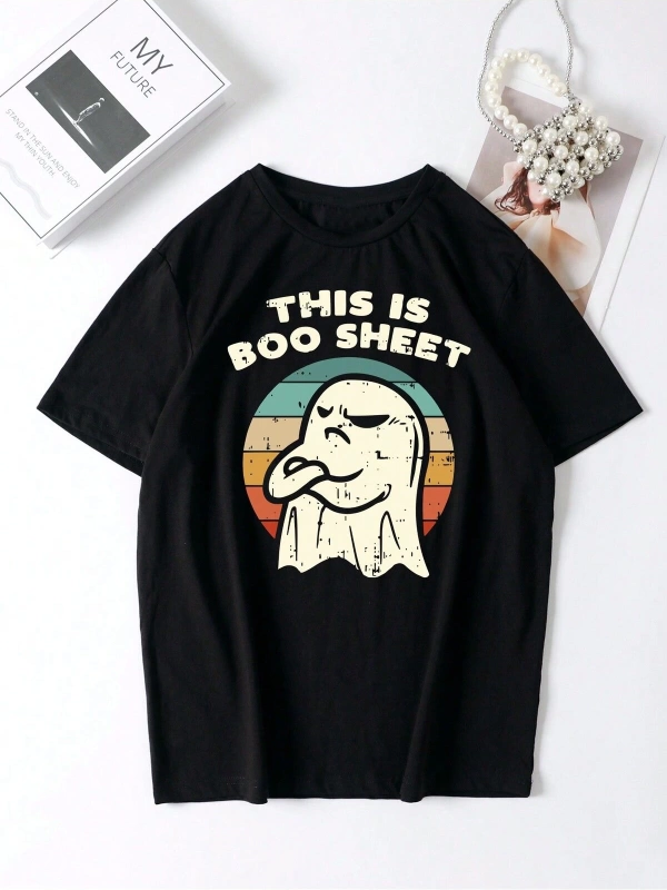 Karikatür ve Grafik tasarım Oversize T-shirt Cartoon/Letter serisi kod125