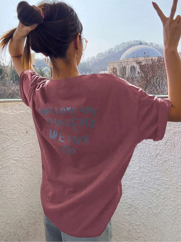 Karikatür ve Grafik tasarım Oversize T-shirt Cartoon/Letter serisi kod230
