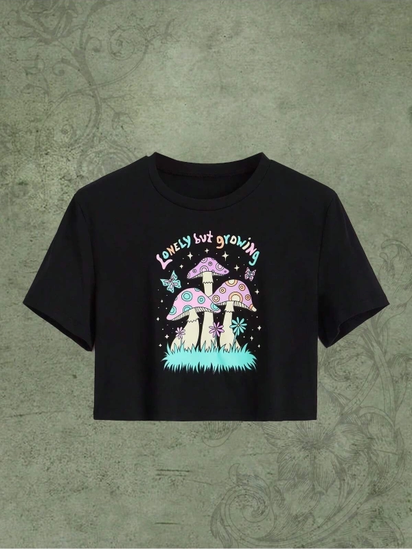 Karikatür ve Grafik tasarım Oversize T-shirt Cartoon/Letter serisi kod258