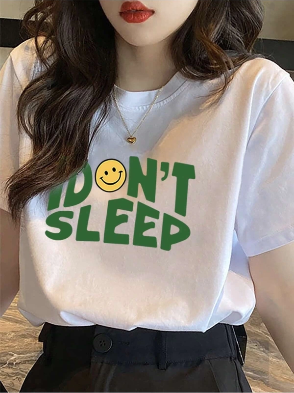 Karikatür ve Grafik tasarım Oversize T-shirt Cartoon/Letter serisi kod353