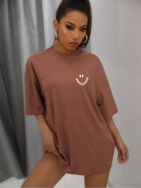 Karikatür ve Grafik tasarım Oversize T-shirt Cartoon/Letter serisi kod417