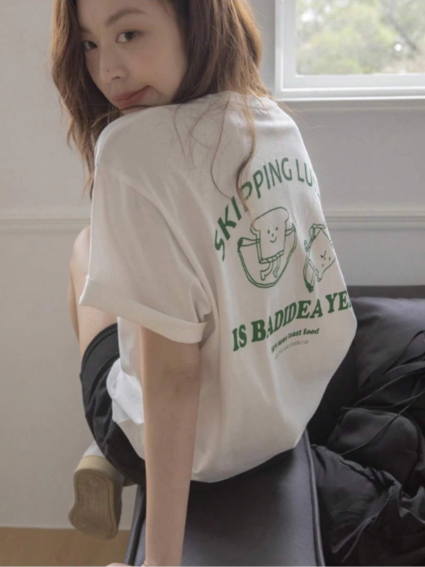 Karikatür ve Grafik tasarım Oversize T-shirt Cartoon/Letter serisi kod473