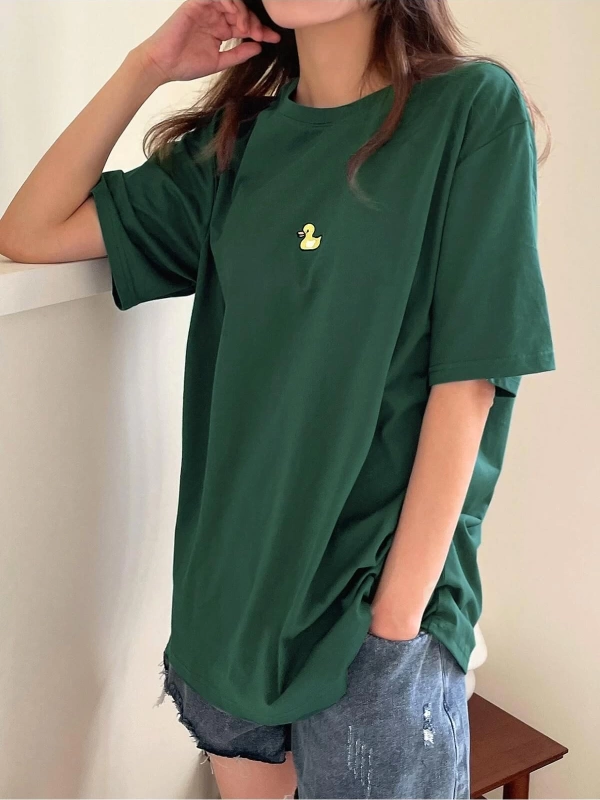 Karikatür ve Grafik tasarım Oversize T-shirt Cartoon/Letter serisi kod499