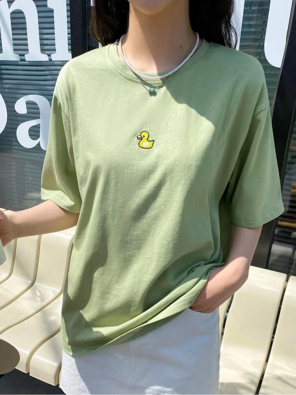 Karikatür ve Grafik tasarım Oversize T-shirt Cartoon/Letter serisi kod692