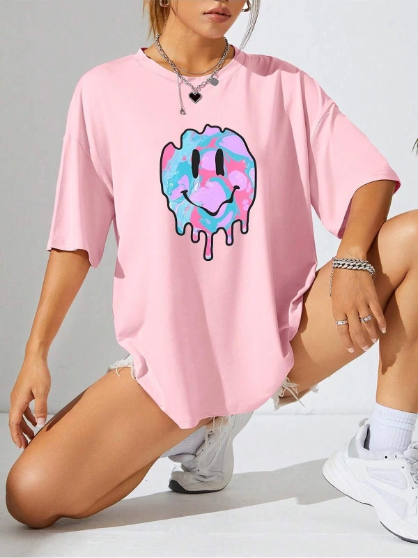Karikatür ve Grafik tasarım Oversize T-shirt Cartoon/Letter serisi kod791