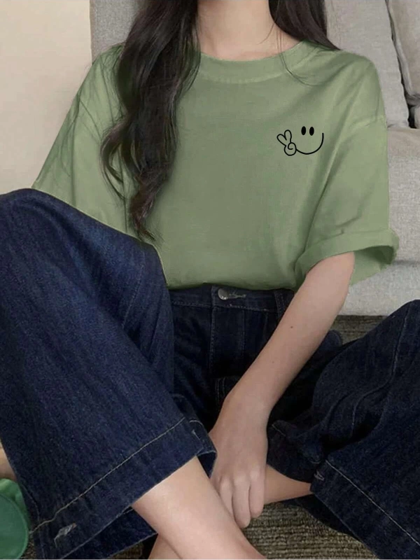 Karikatür ve Grafik tasarım Oversize T-shirt Cartoon/Letter serisi kod85