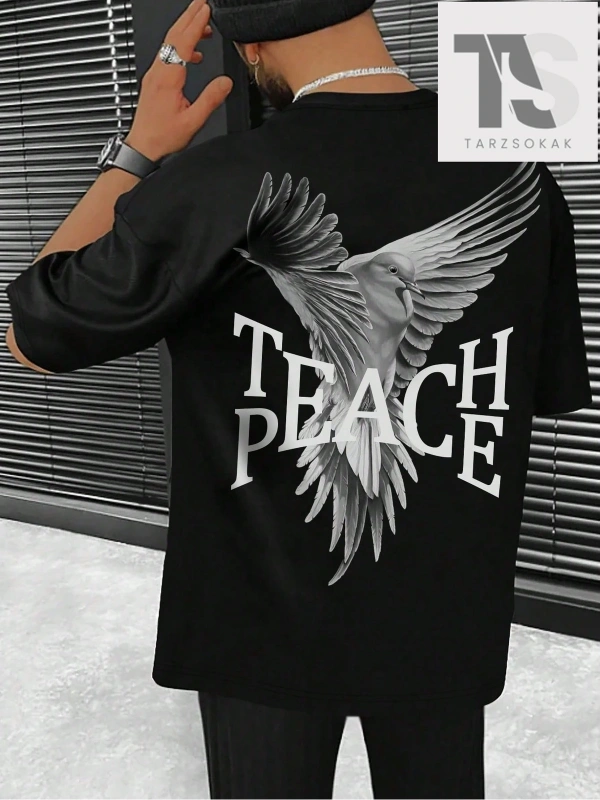 Kartal Desenli Erkek Tişört