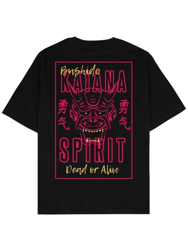 Katana Siyah Oversize Unisex T-shirt