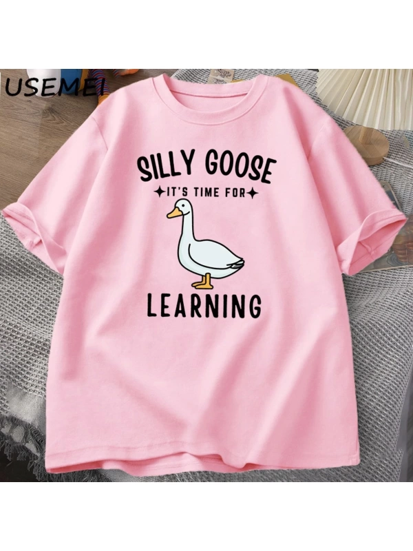 kaz T Shirt ilk gün okul T-Shirt komik geri okul Tee öğretmen Tshirt erkekler kadınlar