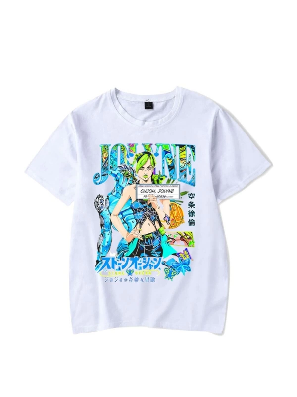 Kırmızı Etiket Anime Jojo Tuhaf Macera Jolyne Cujoh Tişört 17743