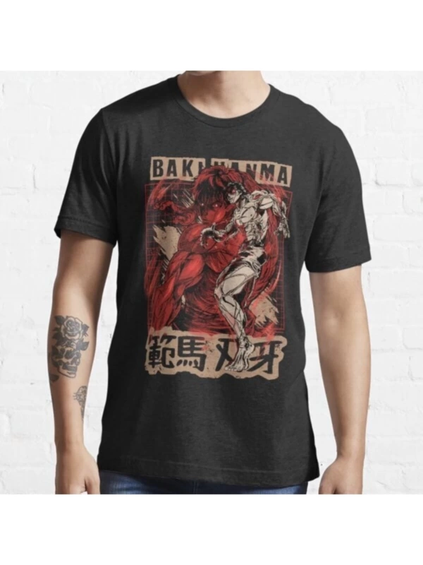 Kırmızı Etiket Baki Hanma Essential T-shirt 07571