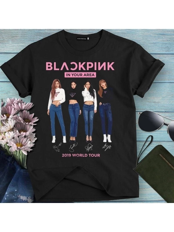 Kırmızı Etiket Blackpınk Dünya Turu Tişört 09843