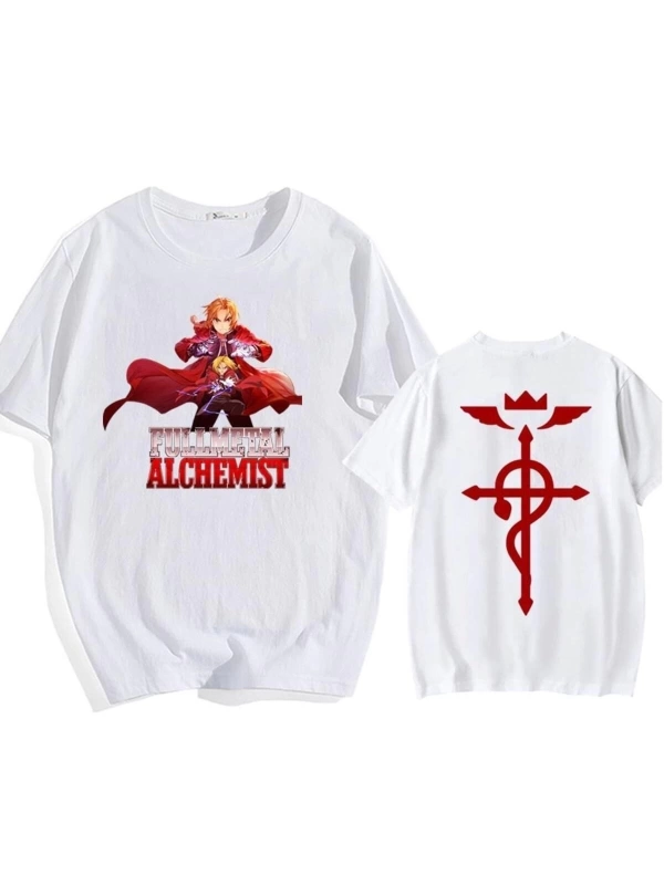 Kırmızı Etiket Gala Edward Elric Fullmetal Simyacı Anime T-shirt 10387