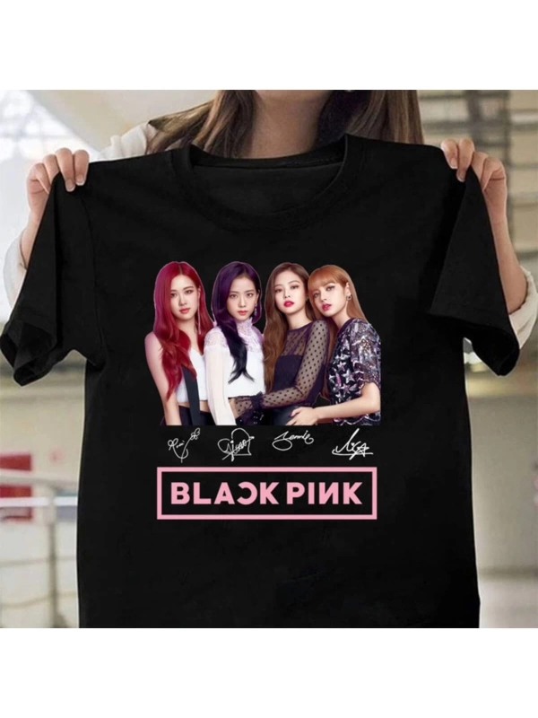 Kırmızı Etiket GALASHOP K-pop Blackpink Jısoo Jennıe Rose Lısa T-shirt 17786