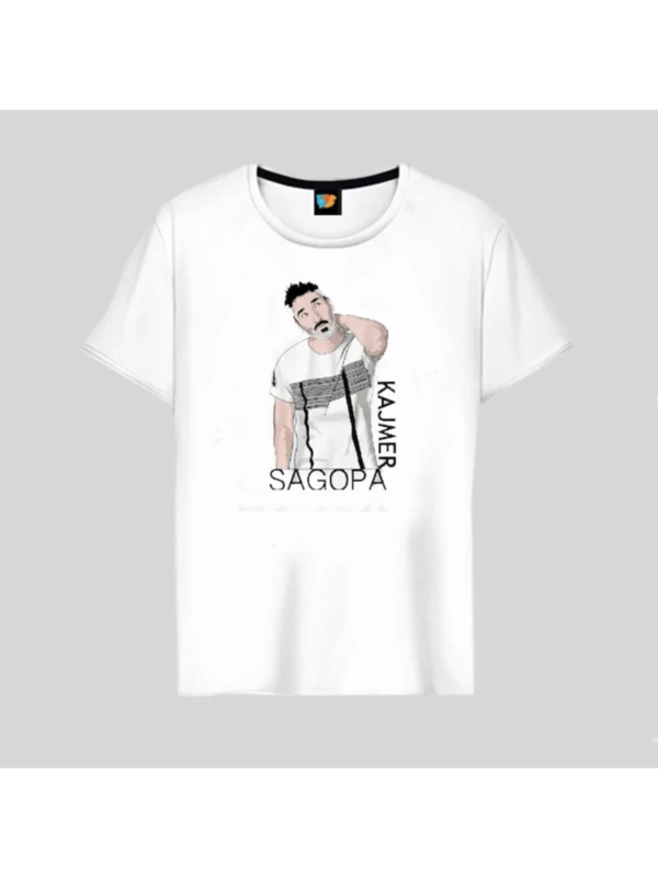 Kırmızı Etiket GALASHOP Sagopa Kajmer Beyaz Erkek T-shirt 05336