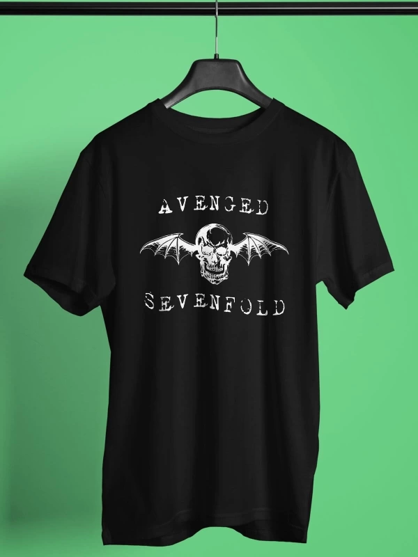 Ko Buta Avenged Sevenfold Baskılı Unisex Siyah Tişört Tk1236