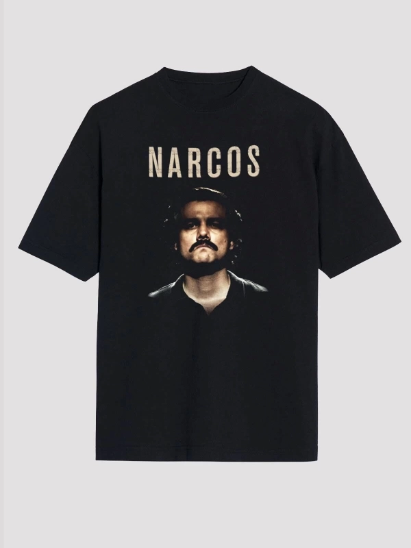Ko Buta Narcos Pablo Escobar Siyah Unisex Oversize Tişört T-shirt Os6099