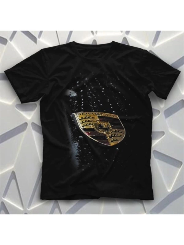 Ko Buta Porsche Siyah Unisex Tişört T-shirt 8308wt