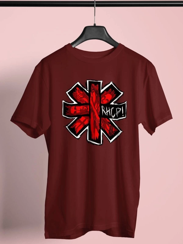 Ko Buta Red Hot Chili Peppers Baskılı Unisex Bordo Tişört To2915