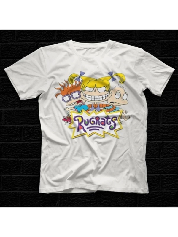 Ko Buta Rugrats Beyaz Unisex Tişört T-shirt 5794wt