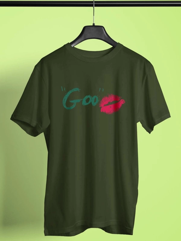 Ko Buta Sonic Youth Baskılı Unisex Haki Yeşil Tişört To1063