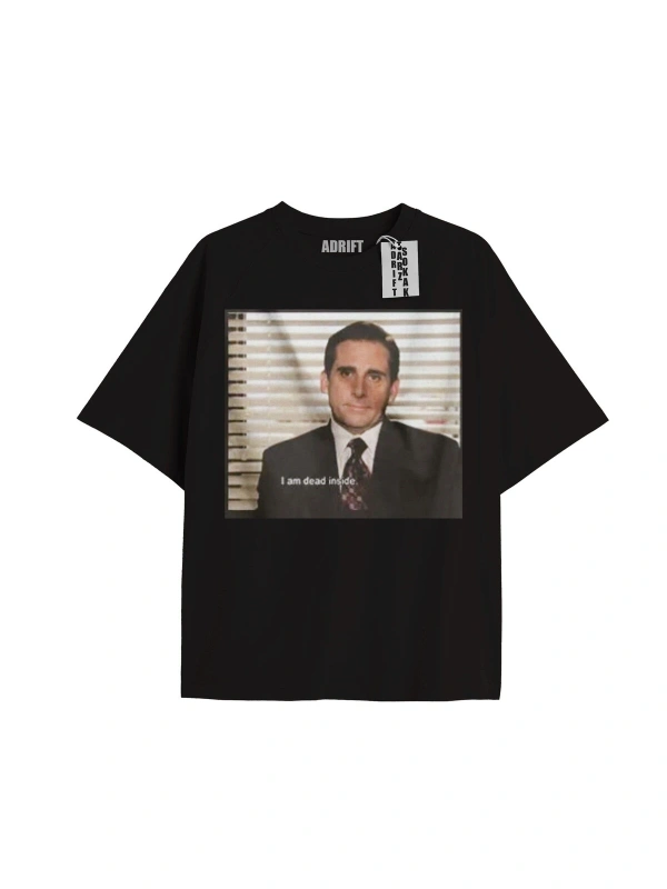 Kod Presss Unisex Siyah Dead Inside Michael Scott The Office T-shirt 345113tt