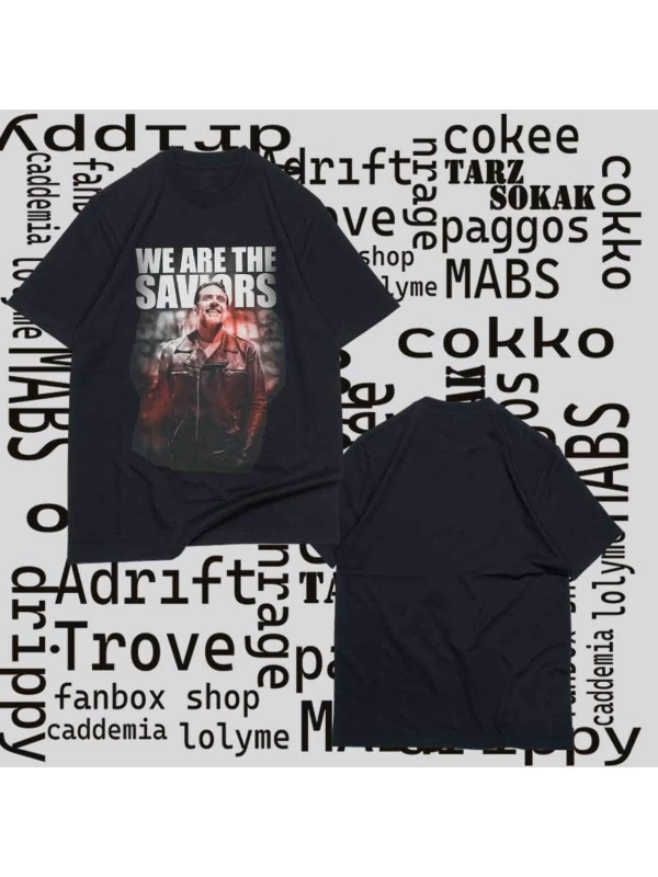 Kod Presss Unisex Siyah Saviors The Walking Dead T-shirt 220520tt