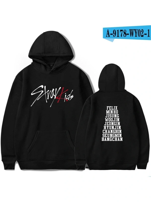 Kpop Kapşonlu Hoodie Model7857 15012 Siyah
