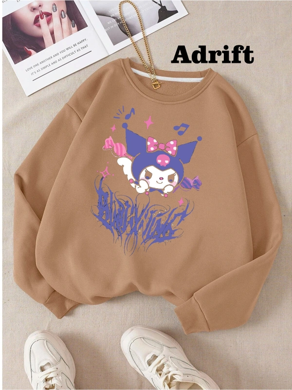 Kuromi Köstebek Sokak Trend Tasarım Harajuku/Gotik Bej